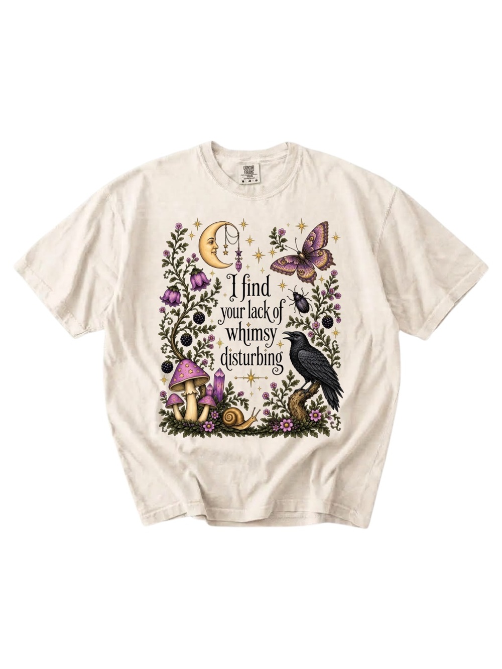 Comfort colors Whimsy Disturbing Graphic Tee - Ivory